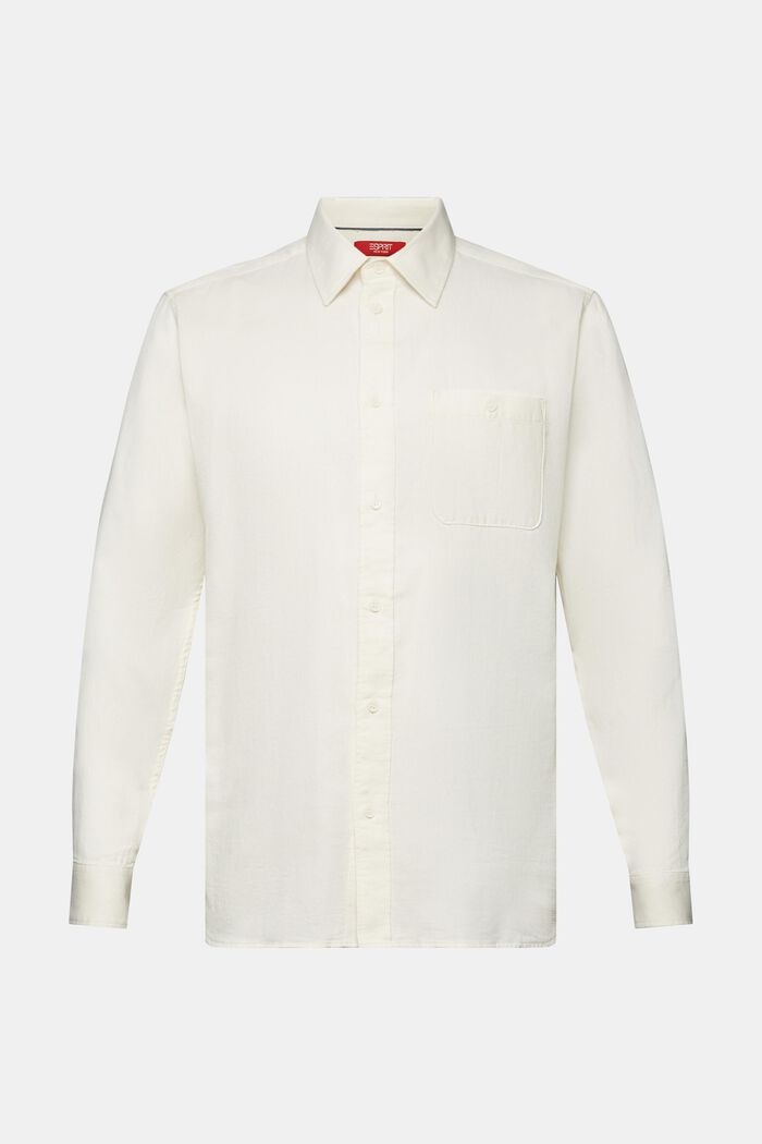 Camisa de corte ceñido con textura, 100% algodón, ICE, detail image number 6
