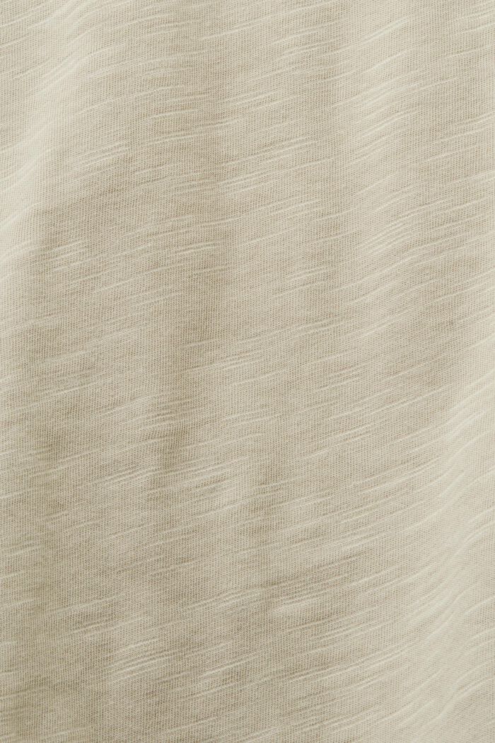 Camiseta de algodón con cuello en pico, DUSTY GREEN, detail image number 5