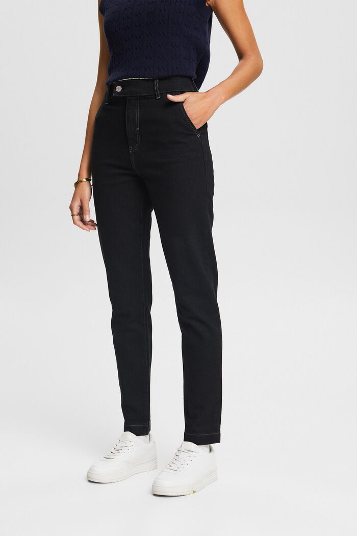 Jeans high-rise slim, BLACK RINSE, detail image number 0