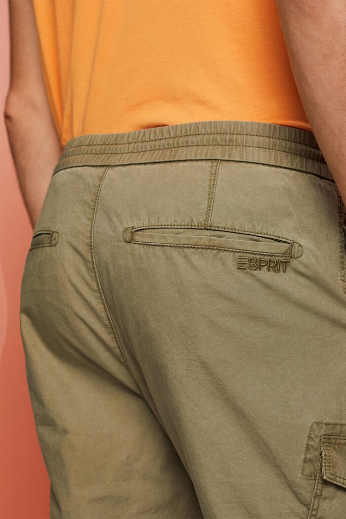 Pantalones estilo cargo, 100 % algodón, OLIVE, detail image number 4