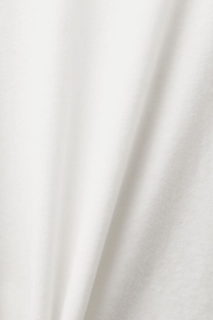 Camiseta de algodón y lino, OFF WHITE, detail image number 4