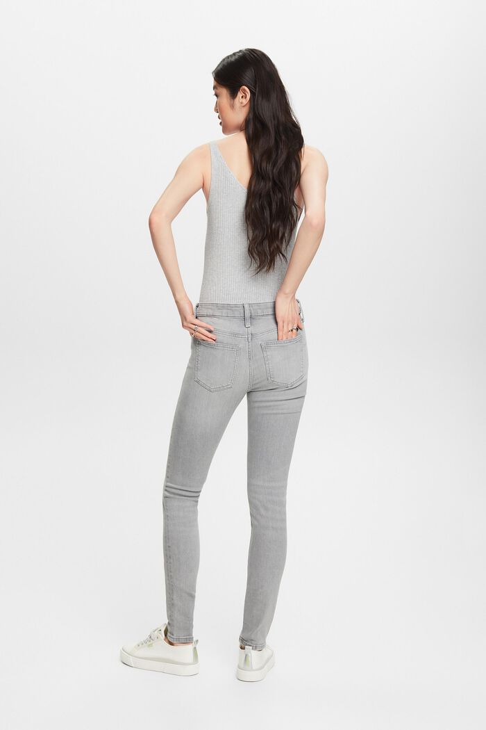 Jeans mid rise skinny fit, GREY LIGHT WASHED, detail image number 2