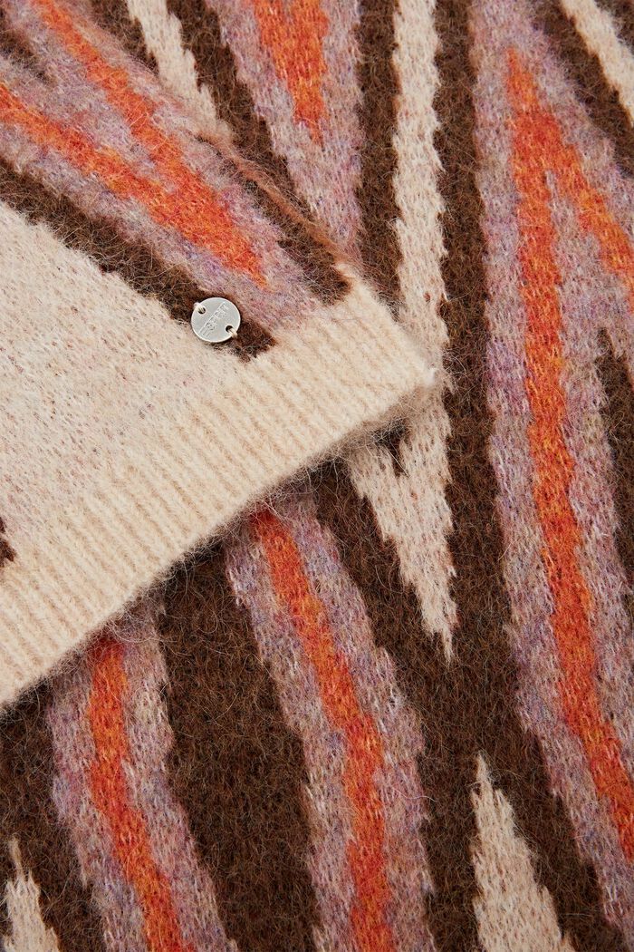 Bufanda en mezcla de lana mohair, BEIGE, detail image number 1