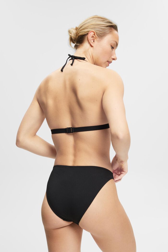 Braguita de bikini de pernera alta con textura, BLACK, detail image number 2