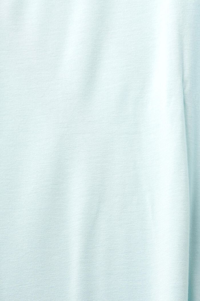 Camiseta con estampado metalizado, LENZING™ ECOVERO™, LIGHT AQUA GREEN, detail image number 5