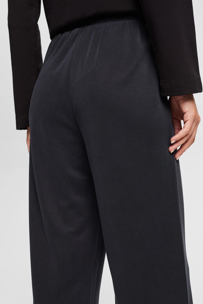 Pantalón culotte de felpa suave, BLACK, detail image number 5