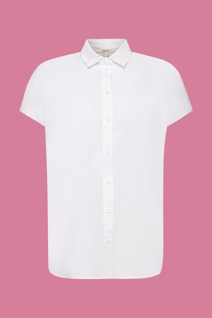 Camisa en 100 % algodón, WHITE, detail image number 7
