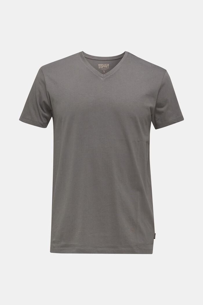 Camiseta de jersey en 100% algodón, DARK GREY, overview
