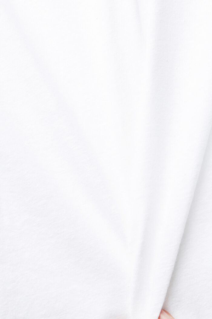 Con lino: camiseta con sisas profundas, WHITE, detail image number 4