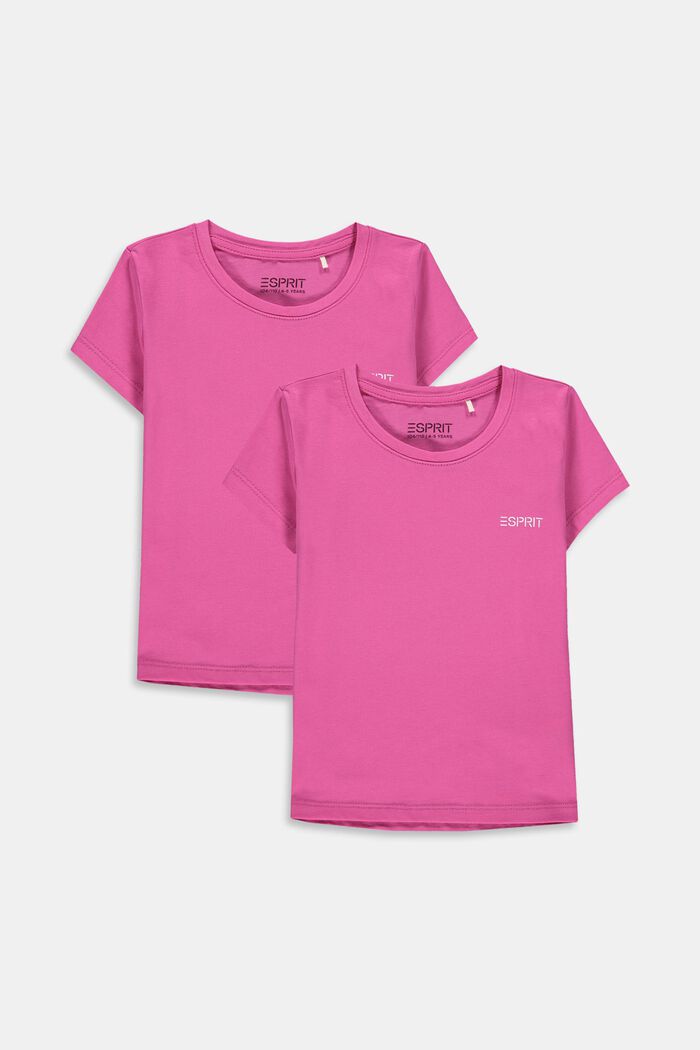 Pack de dos camisetas en 100 % algodón, PINK, overview