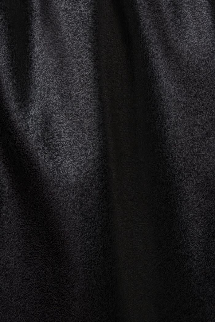 Minifalda de polipiel, BLACK, detail image number 5