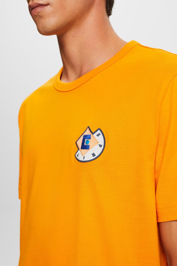 Camiseta con logotipo geométrico, GOLDEN ORANGE, detail image number 1