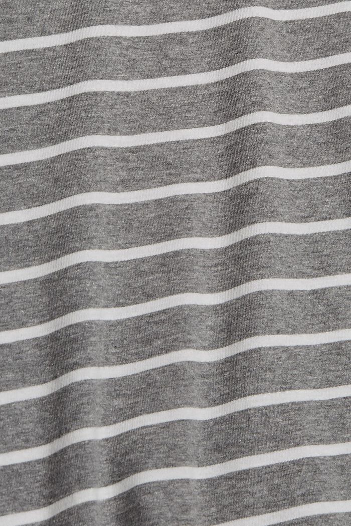 Camiseta de manga larga con cuello mao, mezcla de algodón ecológico, GUNMETAL, detail image number 4