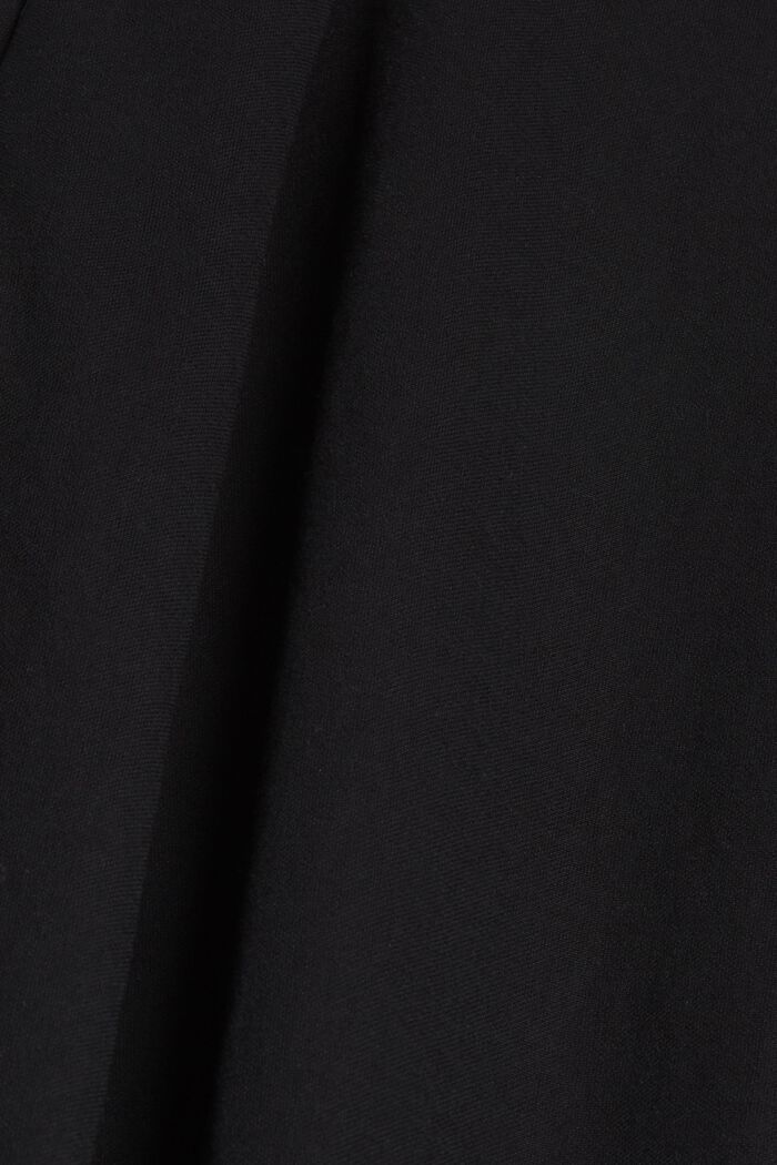 Vestido midi con escotes en pico, LENZING™ ECOVERO™, BLACK, detail image number 4