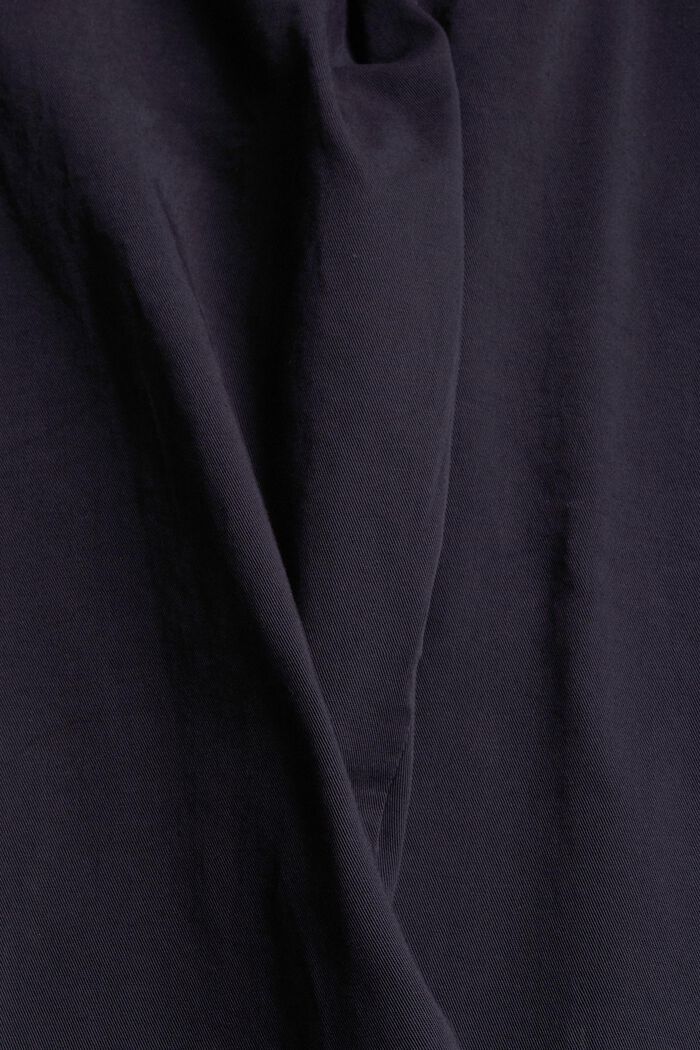 Pantalón chino con lazada de algodón Pima, NAVY, detail image number 1