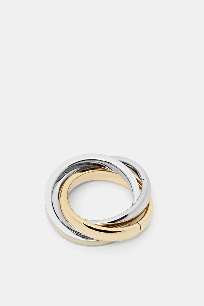 Trío de anillos en acero inoxidable, GOLD, detail image number 0