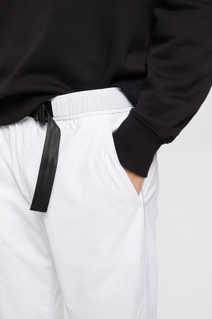 Pantalón deportivo de tiro alto y corte tapered, WHITE, detail image number 2