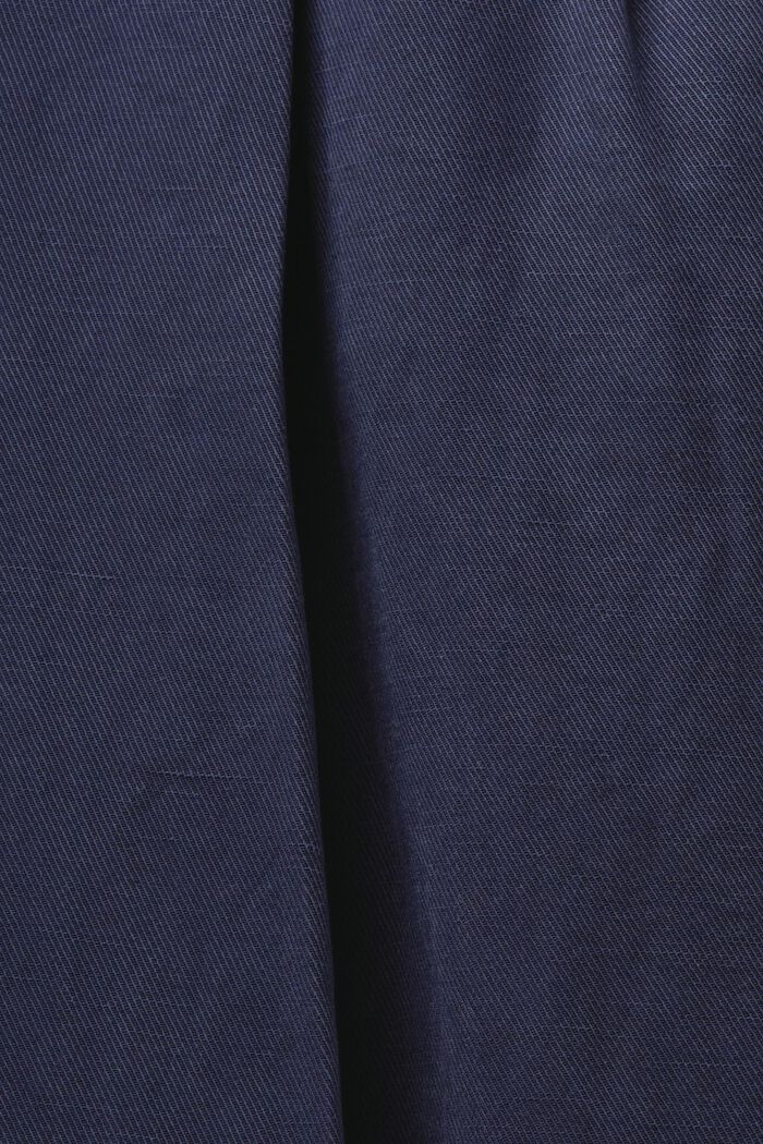 Pantalón culotte de tiro alto y pernera amplia, NAVY, detail image number 5