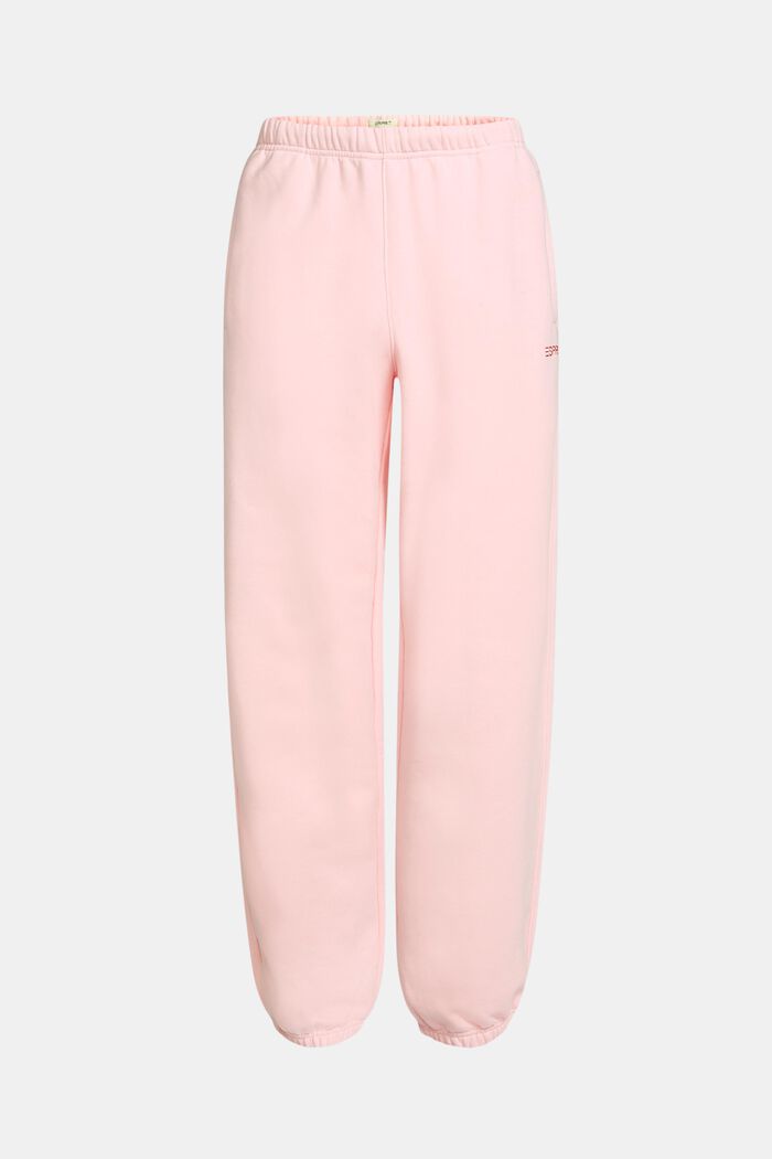 Pantalones de felpa unisex de algodón con logotipo, LIGHT PINK, detail image number 6