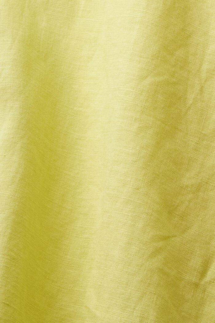Camisa de lino y algodón, PASTEL YELLOW, detail image number 5