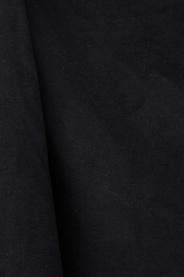 Pantalón chino de corte recto en algodón ecológico, BLACK, detail image number 5