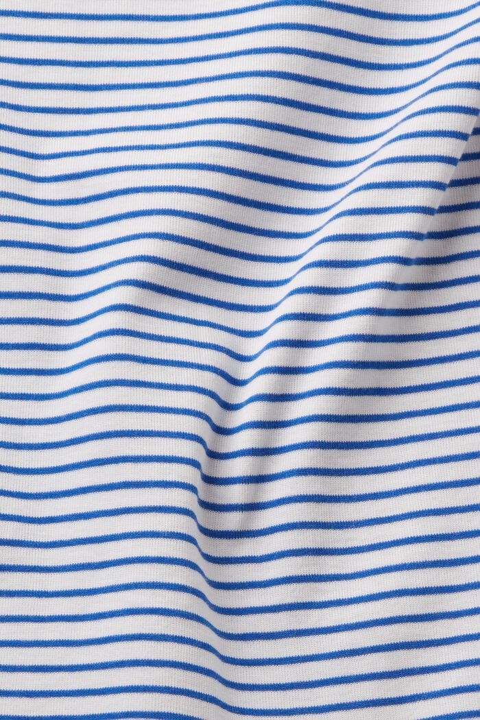 Camiseta a rayas de algodón, BLUE, detail image number 5