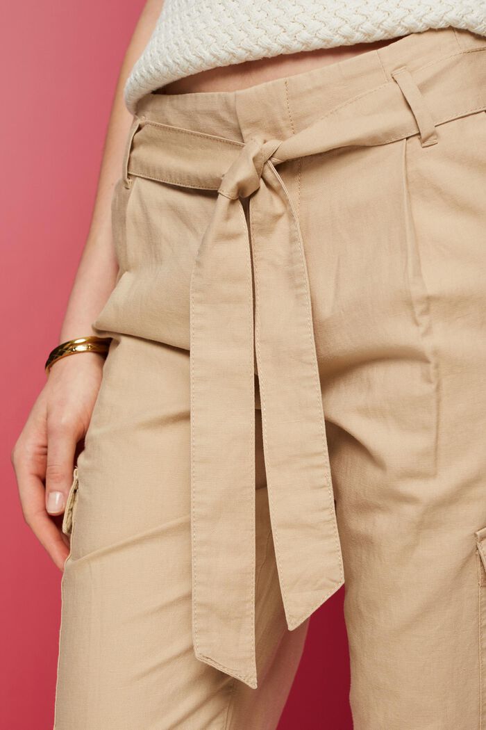 Pantalones cargo con cinturón, SAND, detail image number 2
