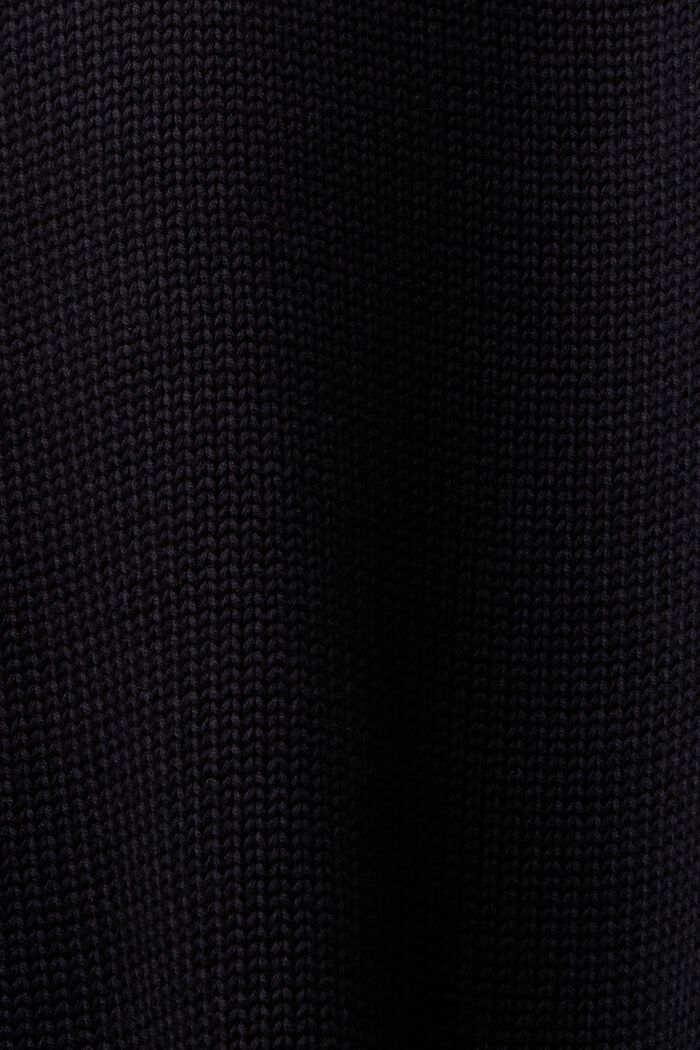 Jersey de algodón con cuello alto, BLACK, detail image number 6