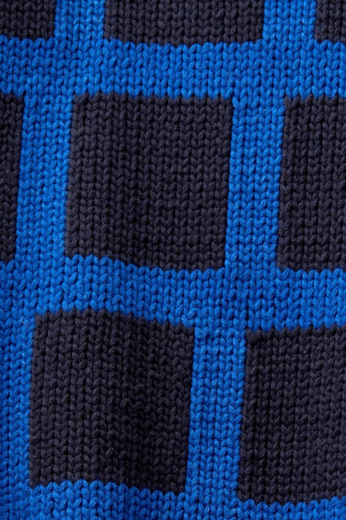 Jersey de punto grueso a cuadros con logotipo, BRIGHT BLUE, detail image number 5