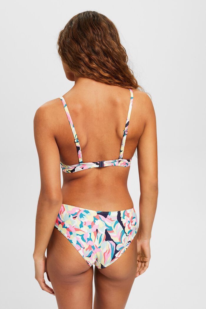 Top de bikini con estampado floral, con aros y relleno, NAVY, detail image number 2