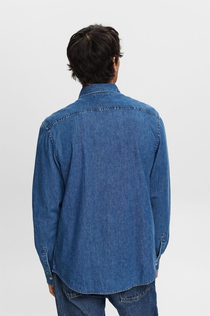 Camisa vaquera, BLUE MEDIUM WASHED, detail image number 3