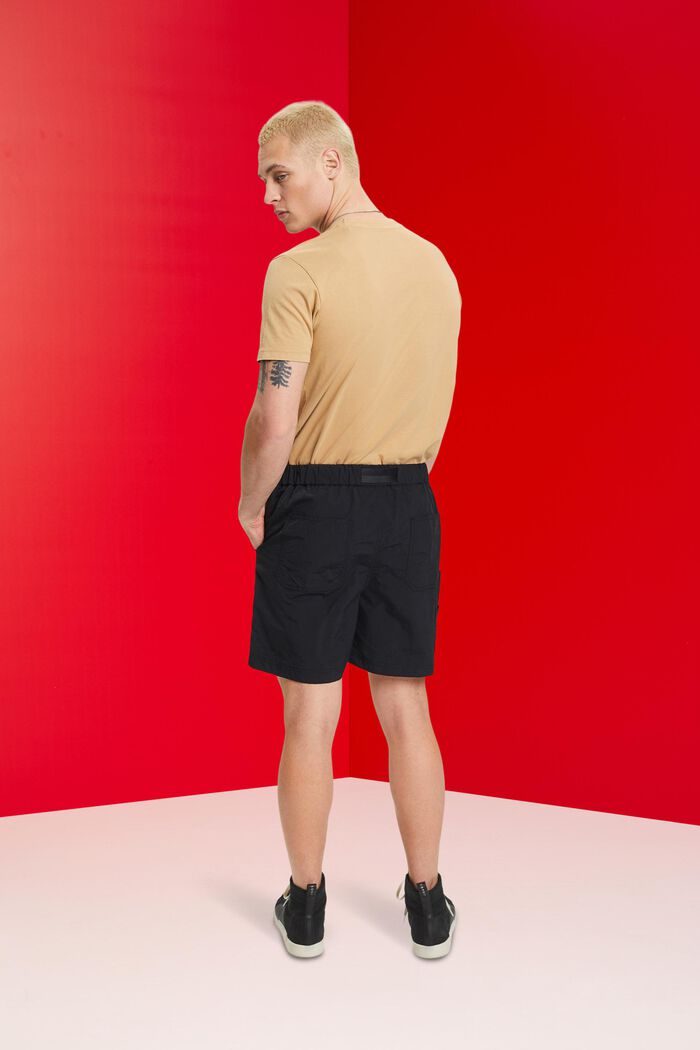 Pantalones cortos con lavado ligero, BLACK, detail image number 3