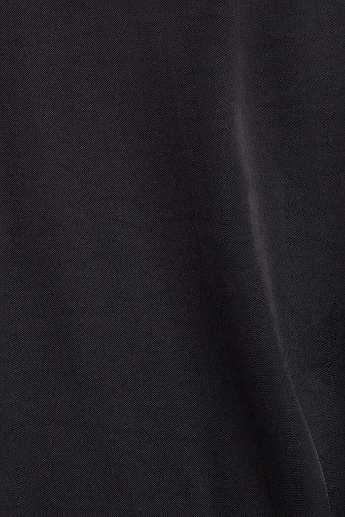 Camiseta de mezcla de tejidos, LENZING™ ECOVERO™, BLACK, detail image number 4