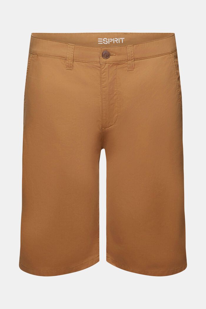 Pantalones cortos estilo chino en algodón sostenible, CAMEL, detail image number 7