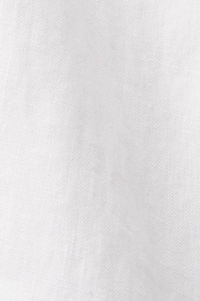 Pantalón de pernera ancha de lino sin cierre, WHITE, detail image number 5
