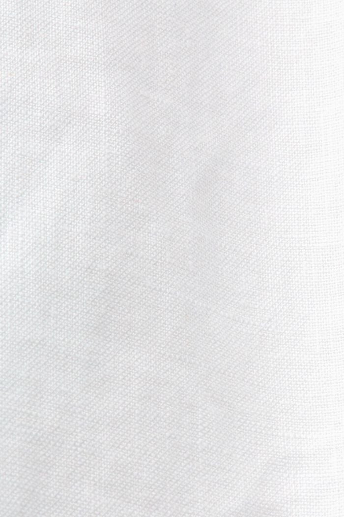 Falda midi con cinturón en 100 % lino, WHITE, detail image number 5