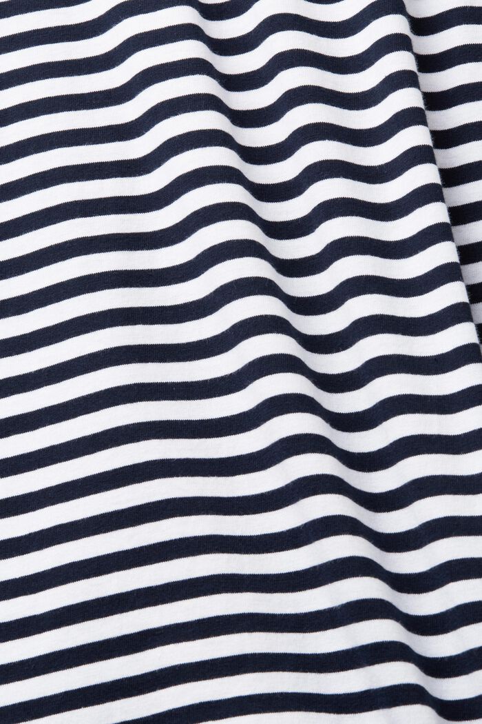 Camiseta de punto a rayas, 100% algodón, WHITE, detail image number 5