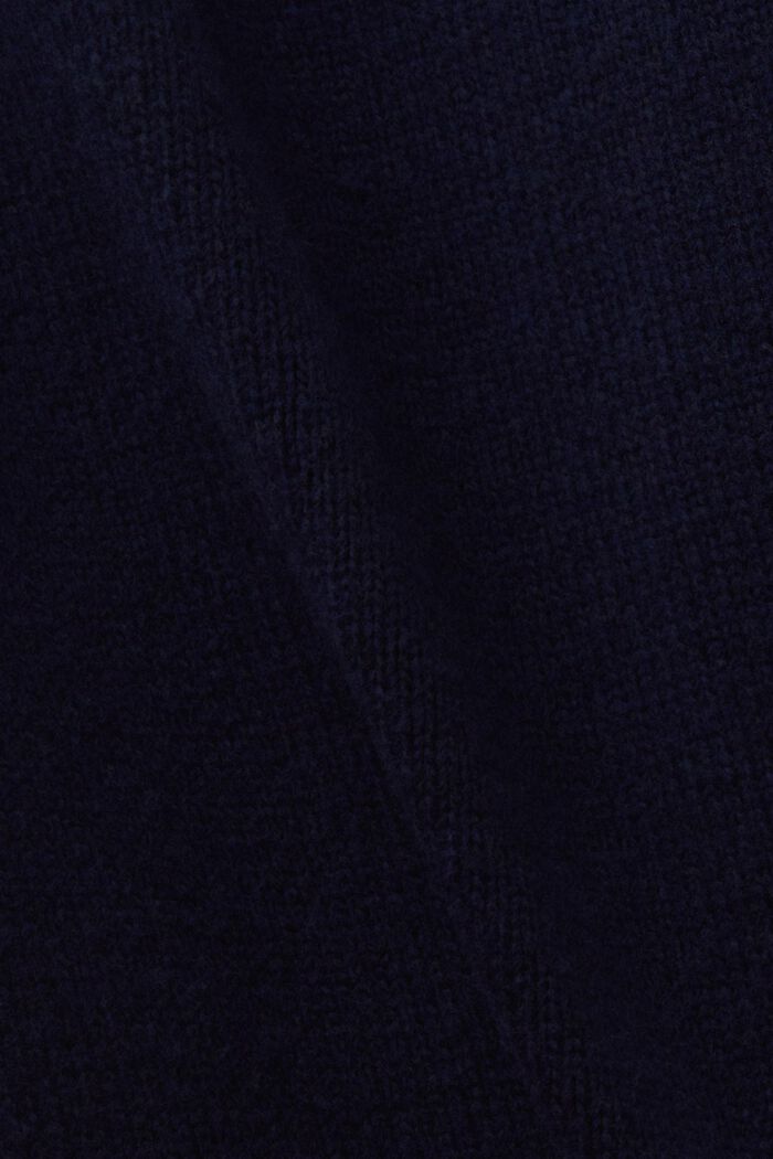 Jersey de cuello redondo en mezcla de lana, NAVY, detail image number 5
