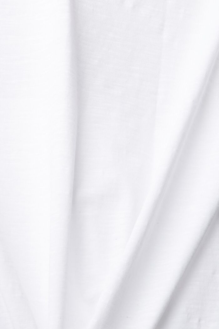 Camiseta con estampado artístico y rótulo, WHITE, detail image number 4