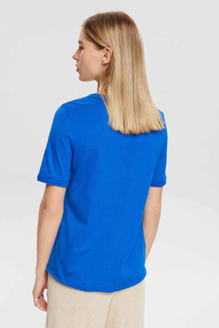 Camiseta de algodón con logotipo en forma de corazón, BLUE, detail image number 3