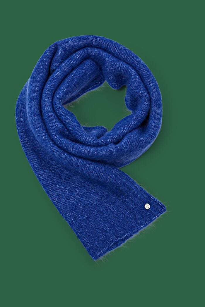 Bufanda en mezcla de lana y mohair, BRIGHT BLUE, detail image number 0