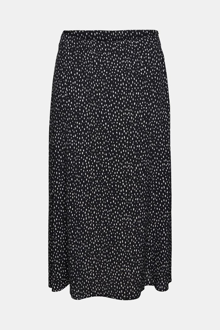 Falda midi estampada en LENZING™ ECOVERO™, BLACK, detail image number 6