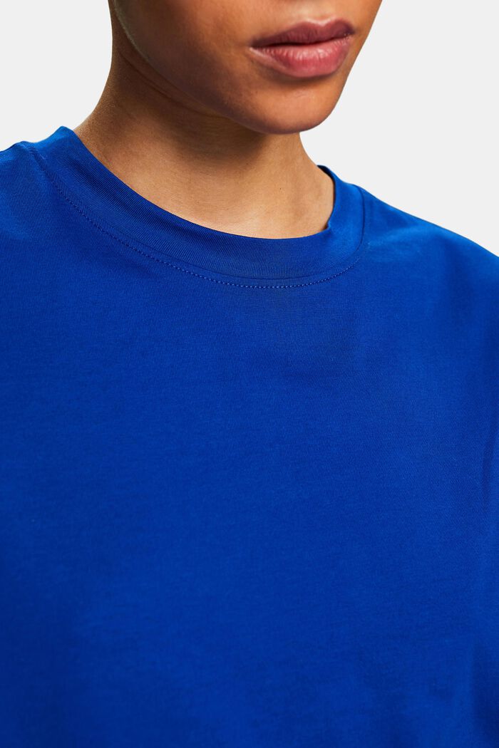 Camiseta de algodón pima con cuello redondo, BRIGHT BLUE, detail image number 3