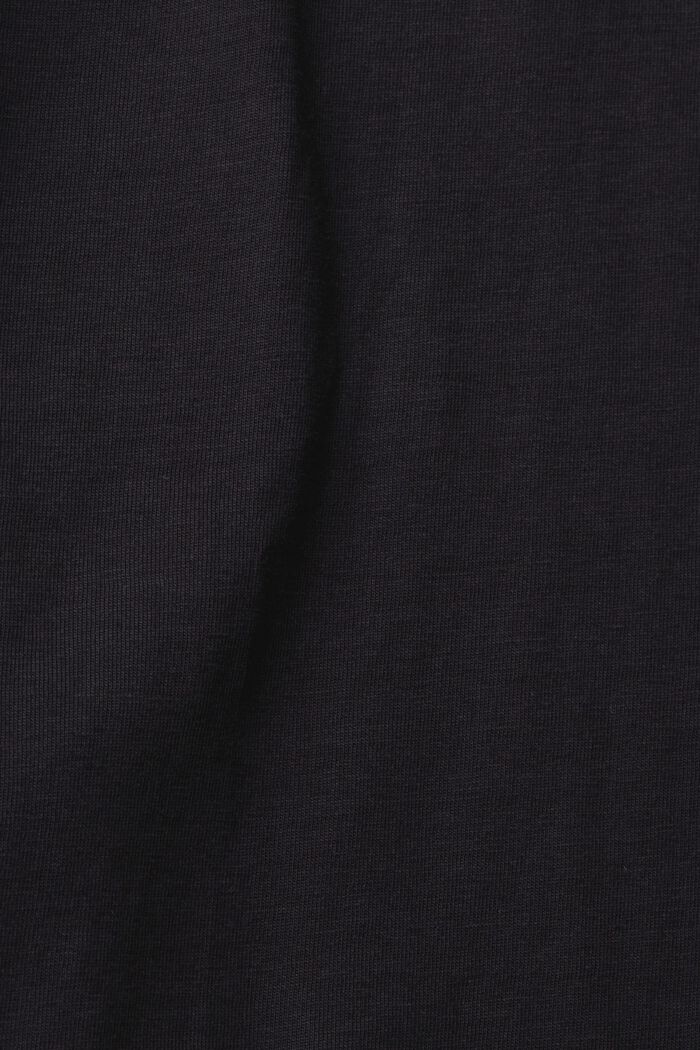 Camiseta con estampado en el pecho, BLACK, detail image number 5