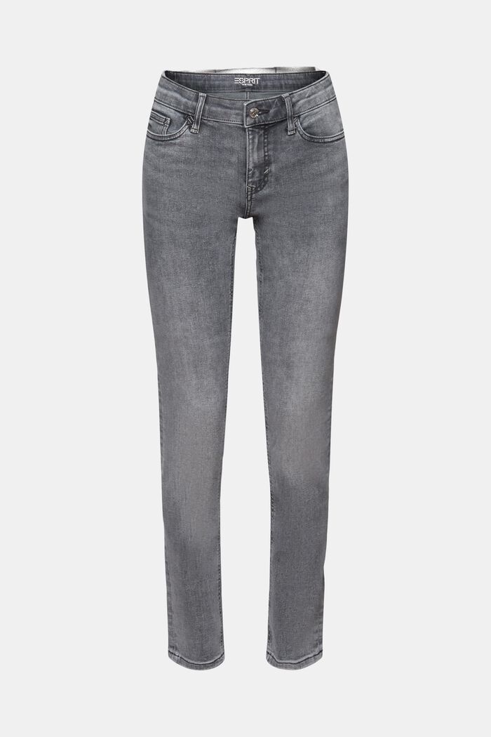 Jeans mid-rise slim, GREY MEDIUM WASHED, detail image number 7