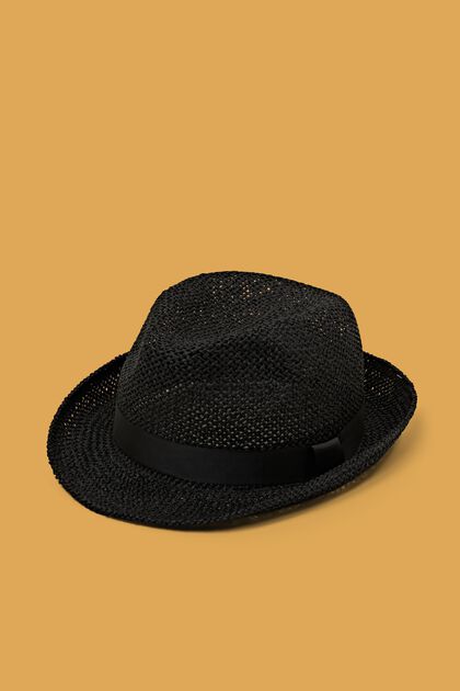 Sombrero trilby tejido