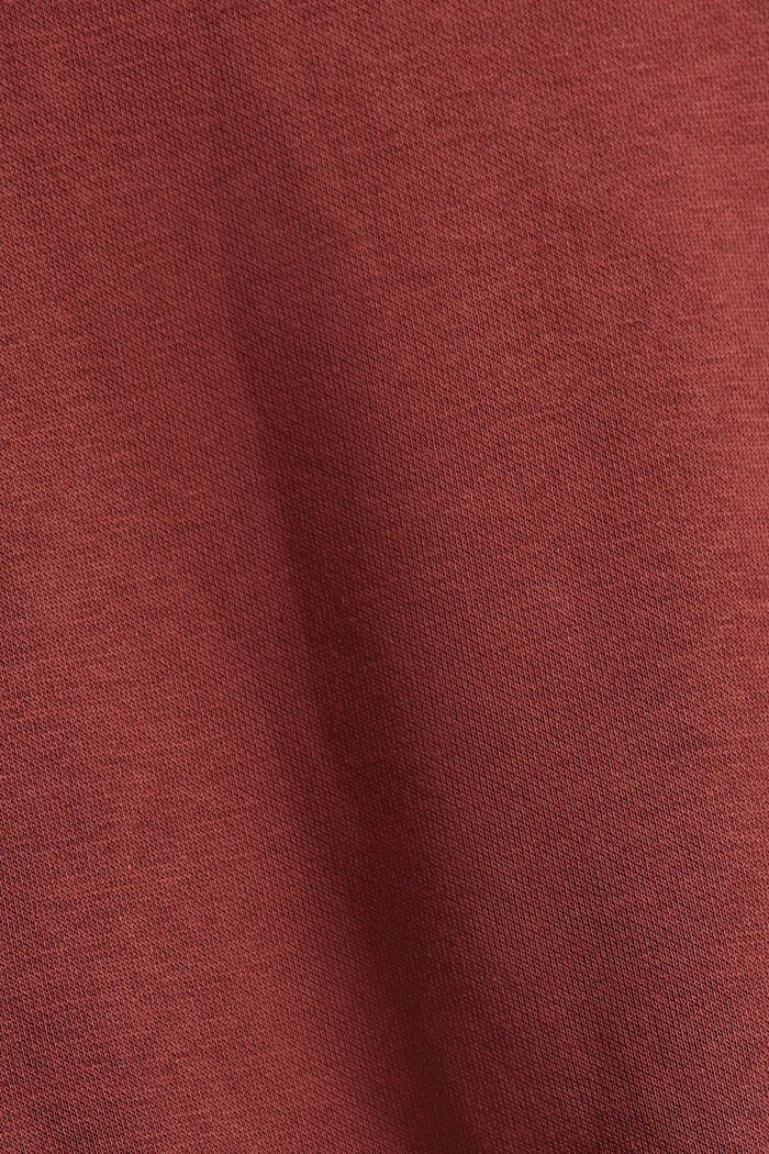 Vestido mini en mezcla de tejidos con algodón ecológico, GARNET RED, detail image number 4