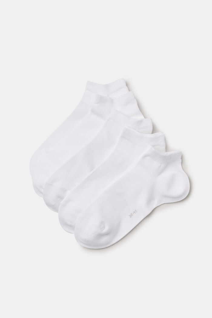 Pack de cinco pares de calcetines en mezcla de algodón, WHITE, detail image number 0