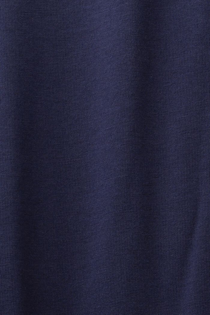 Camiseta en tejido jersey de algodón con cordón, DARK BLUE, detail image number 4