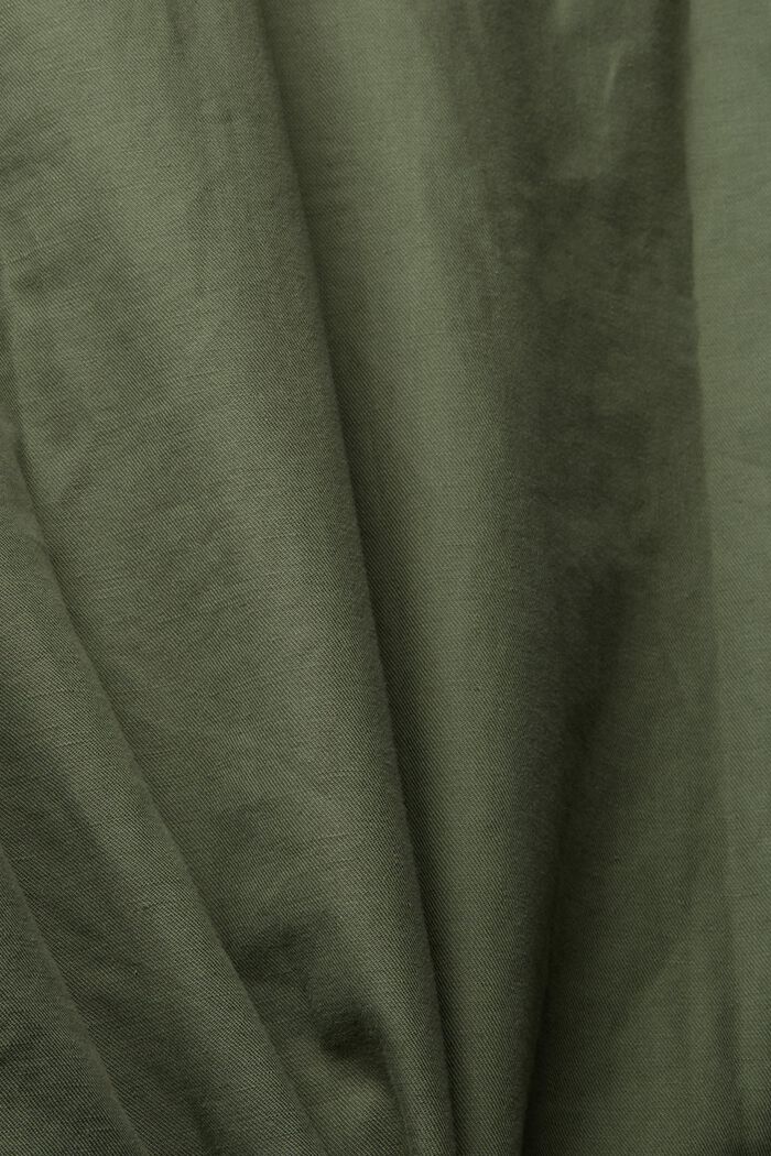 En mezcla de lino: camisa oversize, GREEN, detail image number 4